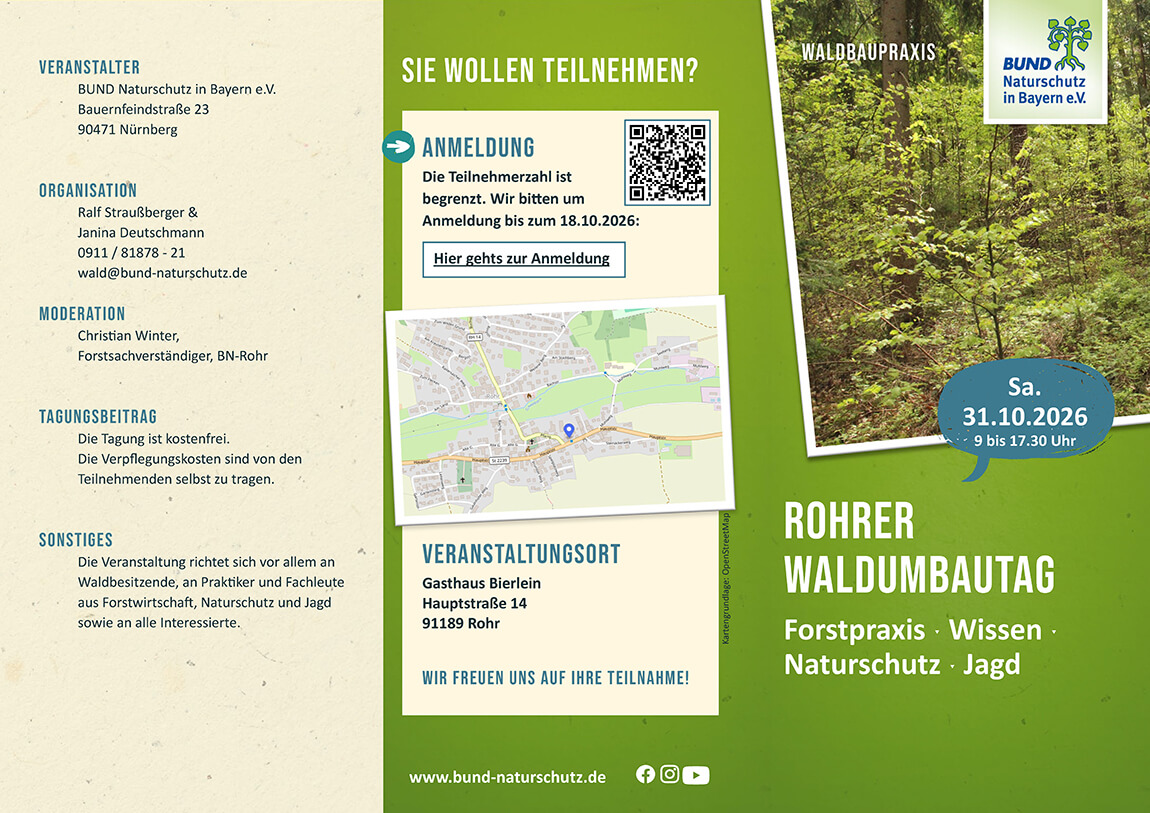 Programm zum Rohrer Waldumbautag am 31. Oktober 2026