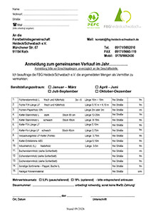 Holzanmeldung